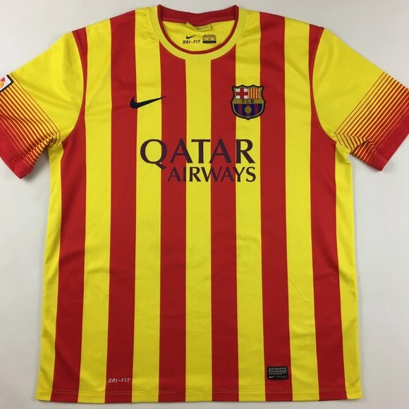 AUTHENTIC Nike FC Barcelona 2013–14 Away Jersey - Youth XL - Picture 1 of 3